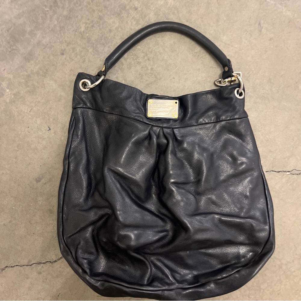 Marc Jacobs Black Leather Hobo Shoulder Bag - Women
